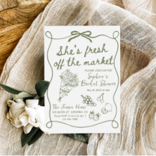 Fresh off the Market Bridal Shower Invitation