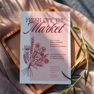 “Fresh Off the Market” Bridal Shower Invitation