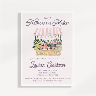 Fresh Off the Market Bridal Shower Invitation