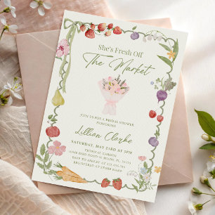 Fresh Off the Market Bridal Shower Invitation