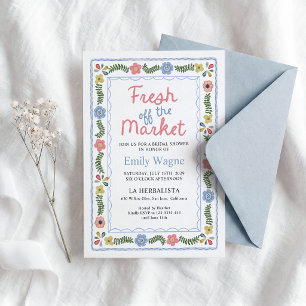 Fresh Off The Market Bridal Shower Invitation