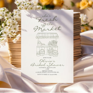 Fresh off the Market Bridal Shower Invitation