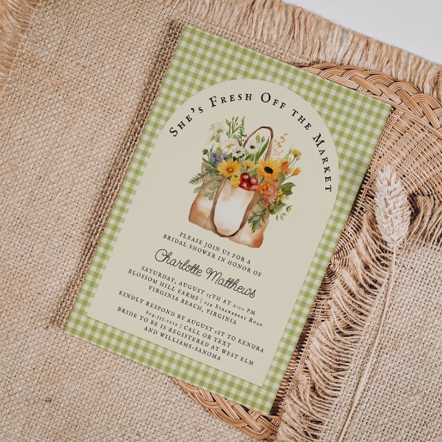 Fresh Off the Market Bridal Shower Invitation  (Creator Uploaded)