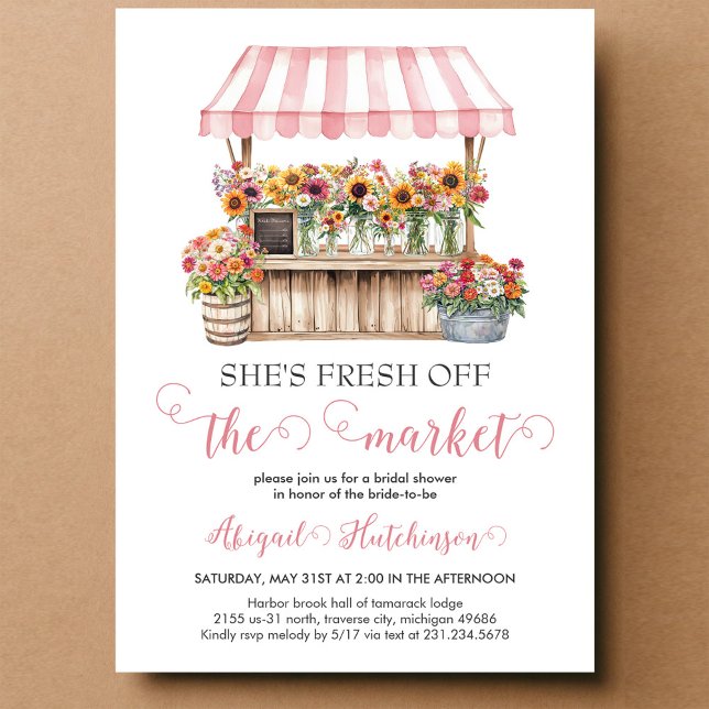 Fresh Off the Market Bridal Shower Invitation (Creator Uploaded)