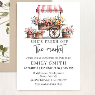 Fresh Off The Market Bridal Shower Invitation Temp
