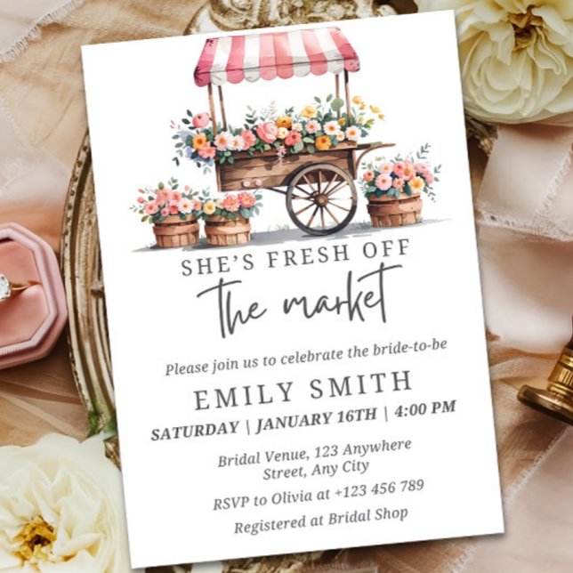 Fresh Off The Market Bridal Shower Invitation Temp (Creator Uploaded)