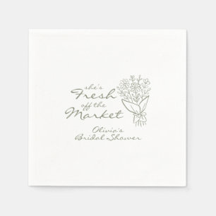 Fresh off the Market Bridal Shower Napkin