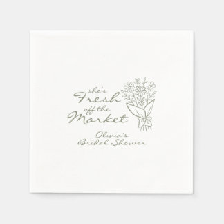 Fresh off the Market Bridal Shower Napkin