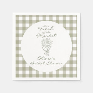 Fresh off the Market Bridal Shower Napkin