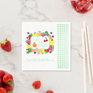 Fresh Off The Market Bridal Shower Napkin