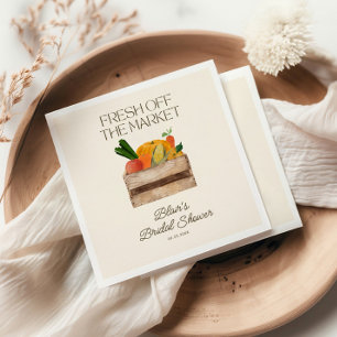 Fresh Off The Market Bridal Shower Napkin