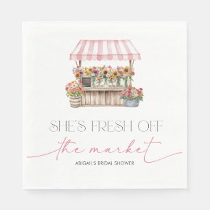 Fresh off the Market Bridal Shower Napkin