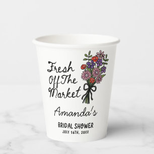 Fresh Off The Market Bridal Shower Paper Cups