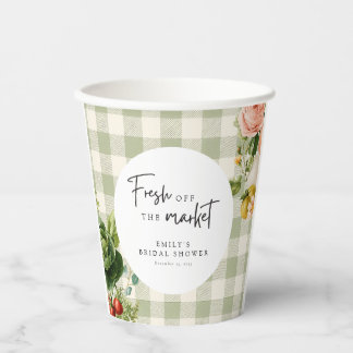 Fresh Off The Market Bridal Shower Paper Cups