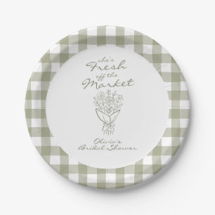 Fresh off the Market Bridal Shower Paper Plate