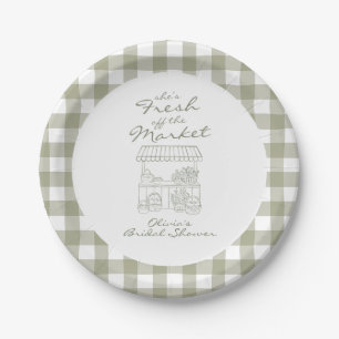 Fresh off the Market Bridal Shower Paper Plate