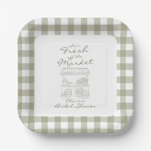 Fresh off the Market Bridal Shower Paper Plate