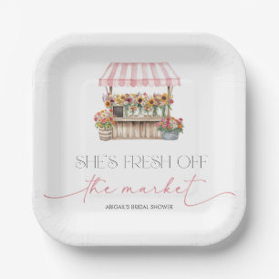 Fresh off the Market Bridal Shower Paper Plate