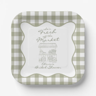 Fresh off the Market Bridal Shower Paper Plate