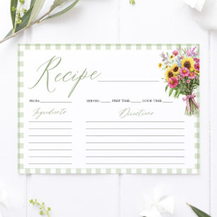 Fresh Off The Market Bridal Shower Recipe Card