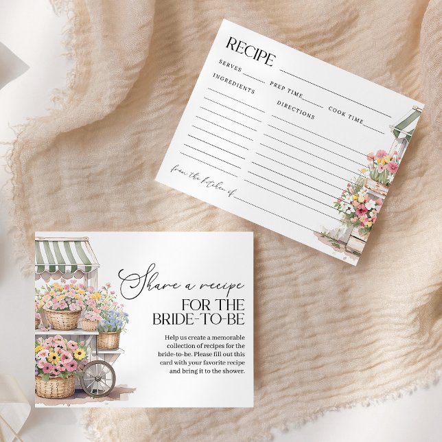 Fresh Off The Market Bridal Shower  Recipe Card (Creator Uploaded)