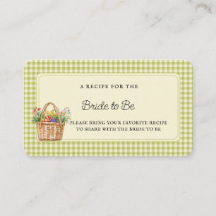Fresh Off the Market Bridal Shower Recipe Enclosure Card