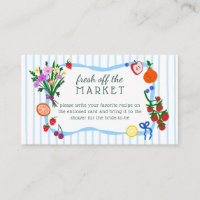 FRESH OFF THE MARKET Bridal Shower Recipe Request
