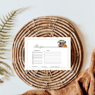 Fresh Off The Market bridal shower recipe request  Enclosure Card