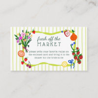 FRESH OFF THE MARKET Bridal Shower Recipe Request