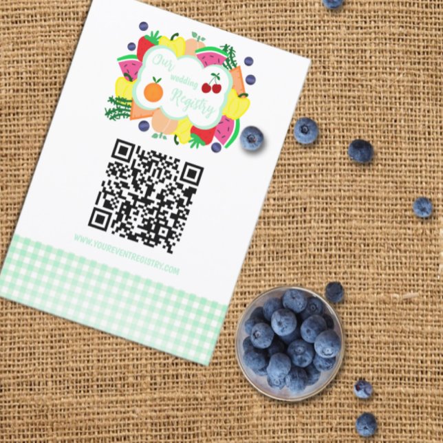 Fresh Off The Market Bridal Shower Registry Enclosure Card (Creator Uploaded)