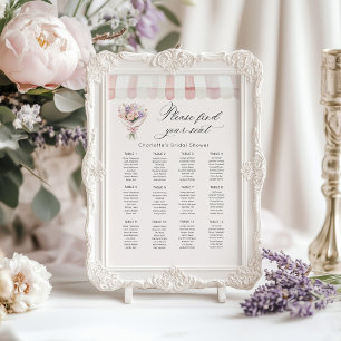Fresh Off the Market Bridal Shower Seating Chart