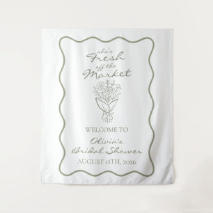 Fresh off the Market Bridal Shower Tapestry