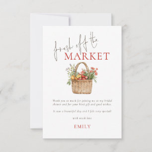 Fresh off the Market Bridal Shower Thank You Card