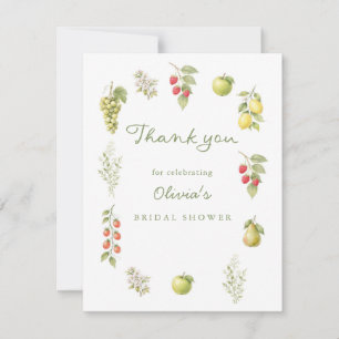 Fresh Off The Market Bridal Shower Thank You Card
