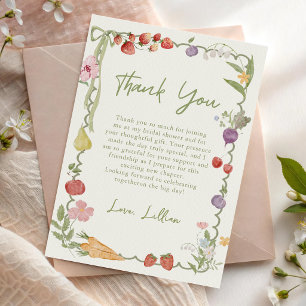Fresh Off the Market Bridal Shower Thank You Card