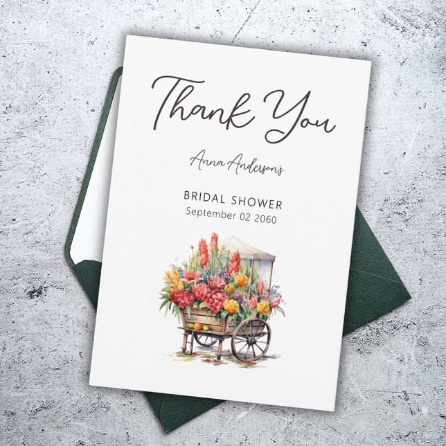 Fresh Off The Market Bridal Shower Thank You Card (Creator Uploaded)