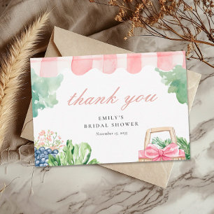 Fresh Off The Market Bridal Shower Thank You Card