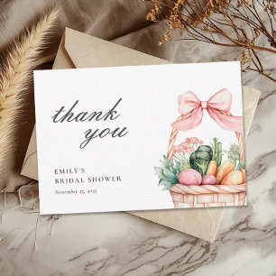 Fresh Off The Market Bridal Shower Thank You Card