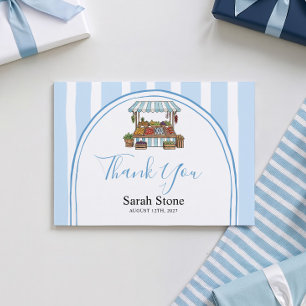 Fresh Off The Market Bridal Shower Thank You Enclosure Card