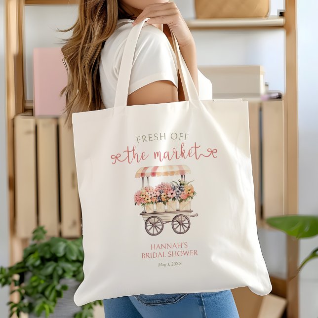 Fresh Off The Market Bridal Shower Tote Bag (Creator Uploaded)