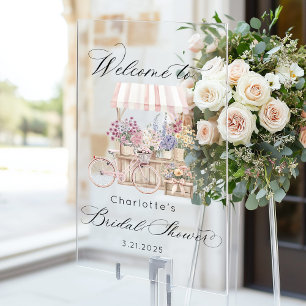 Fresh Off the market Bridal shower Welcome Acrylic Sign