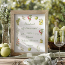 Fresh Off The Market Bridal Shower Welcome 
