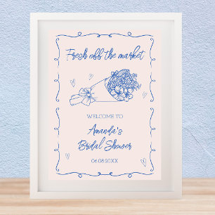 Fresh Off The Market Bridal Shower Welcome Poster