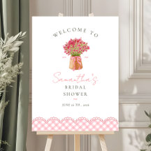 fresh off the market  bridal shower Welcome sign