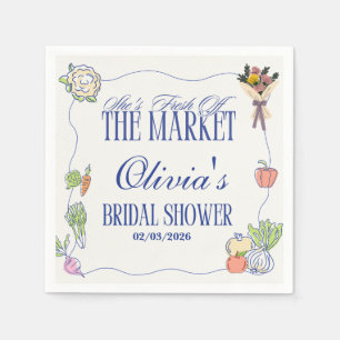Fresh Off the Market Bridal Shower Welcome To Napkin