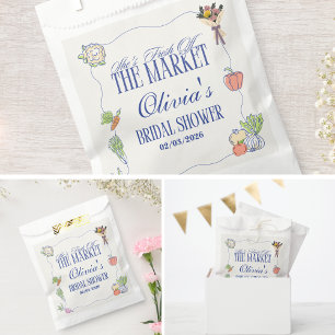 Fresh Off the Market Bridal Shower Whimsical Favour Bags