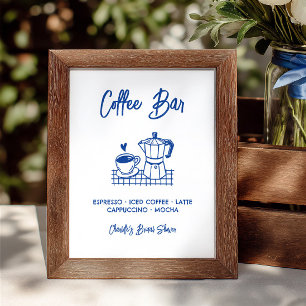 Fresh Off The Market Coffee Bar Bridal Shower Sign