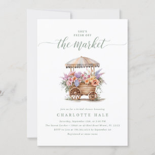 Fresh off the Market Colorful Floral Bridal Shower Invitation