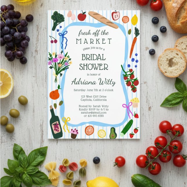 FRESH OFF THE MARKET Cute Custom Bridal Shower Invitation (FRESH OFF THE MARKET Cute Custom Bridal Shower Invitation
)