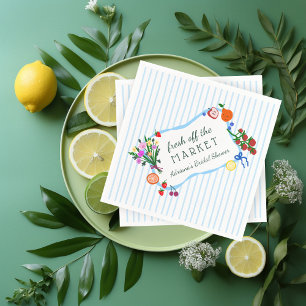 FRESH OFF THE MARKET Cute Custom Bridal Shower Napkin